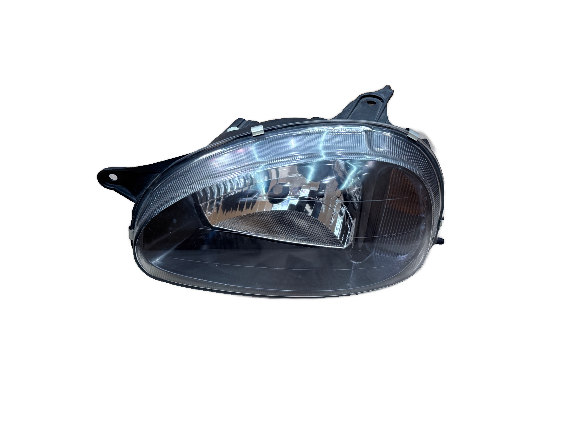 MG-20-112 CORSA 2000 HEAD LAMP AMBER SMOOTH LENS BLACK MASK BLACK HOUSING